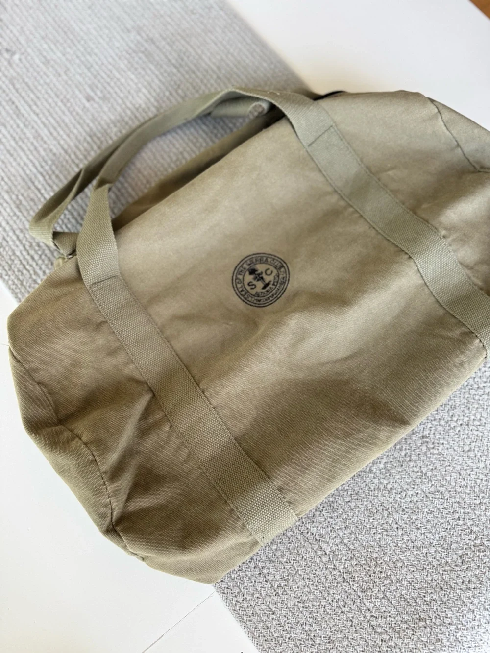 Vintage Sierra Club Canvas Zip Top Duffle Bag
